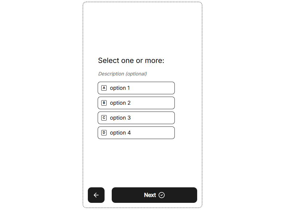 Mobile-friendly choice layout