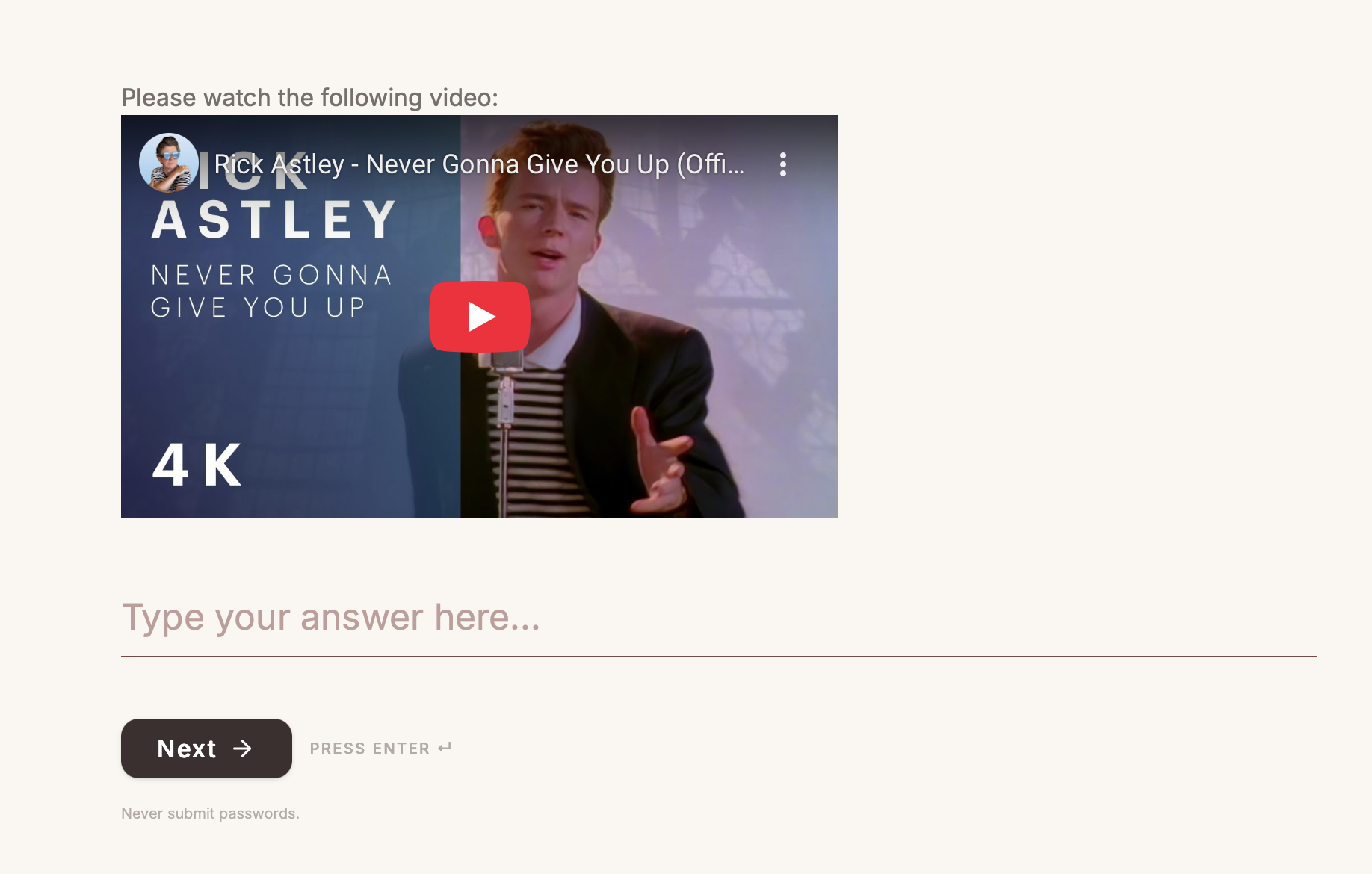 The final result showing a playable video in a live form