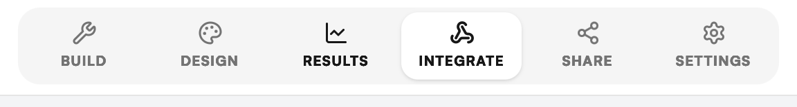 Navigating to the integration dashboard in the builder